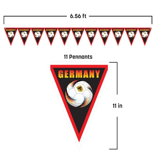 11" x 6.5ft. Germany Soccer Pennant Banner